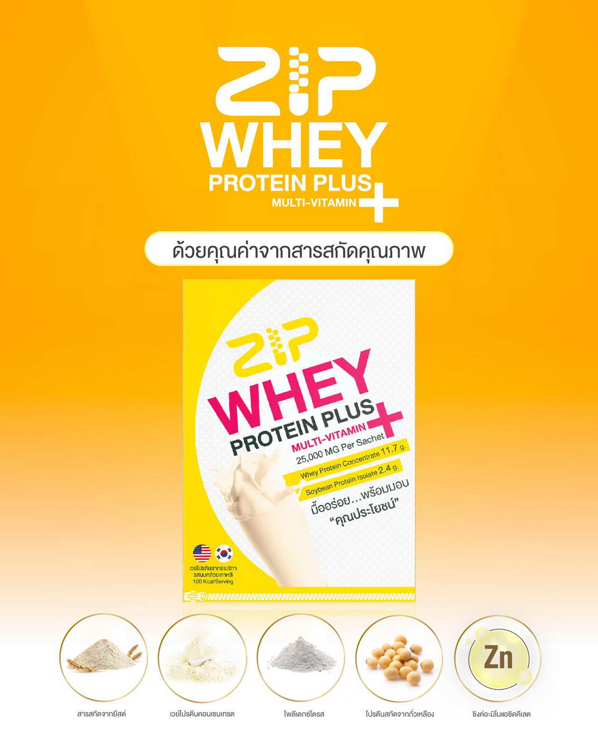 Zip Whey Protein Plus ส่งต่อคุณค่าของสารอาหารคุณภาพ